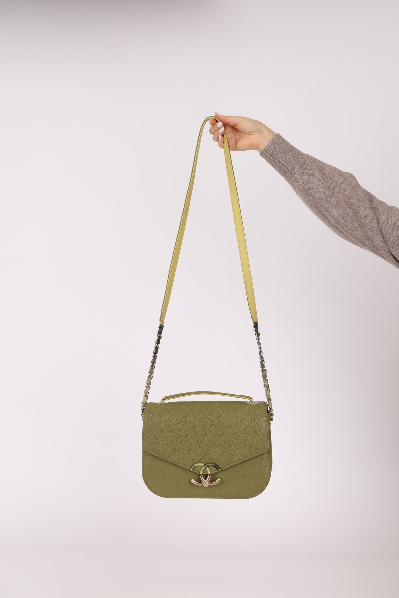 Rare Chanel 2017 Paris - Cuba Soft Caviar Medium Top Handle Flap - FashioNica