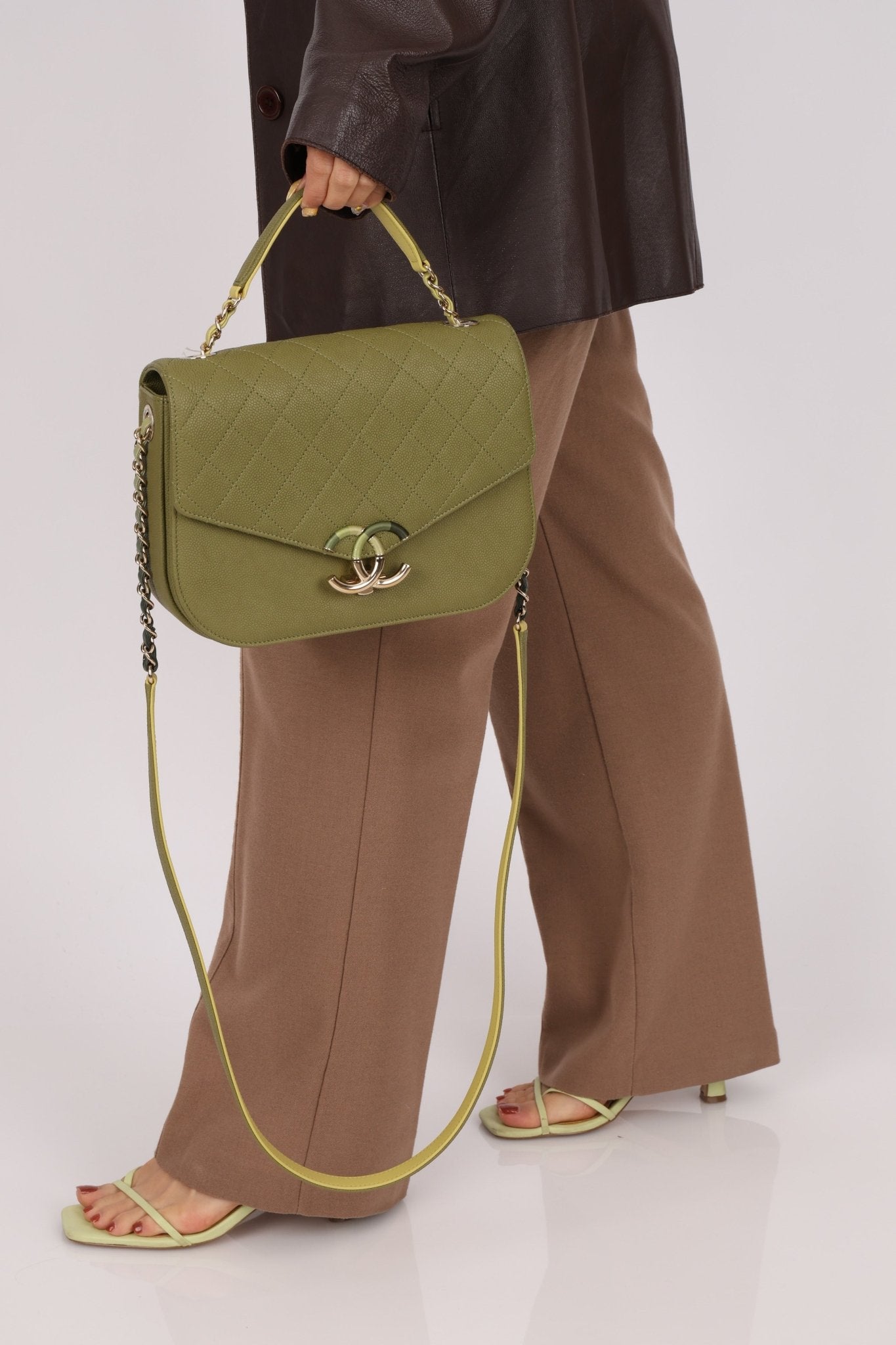 Rare Chanel 2017 Paris - Cuba Soft Caviar Medium Top Handle Flap - FashioNica