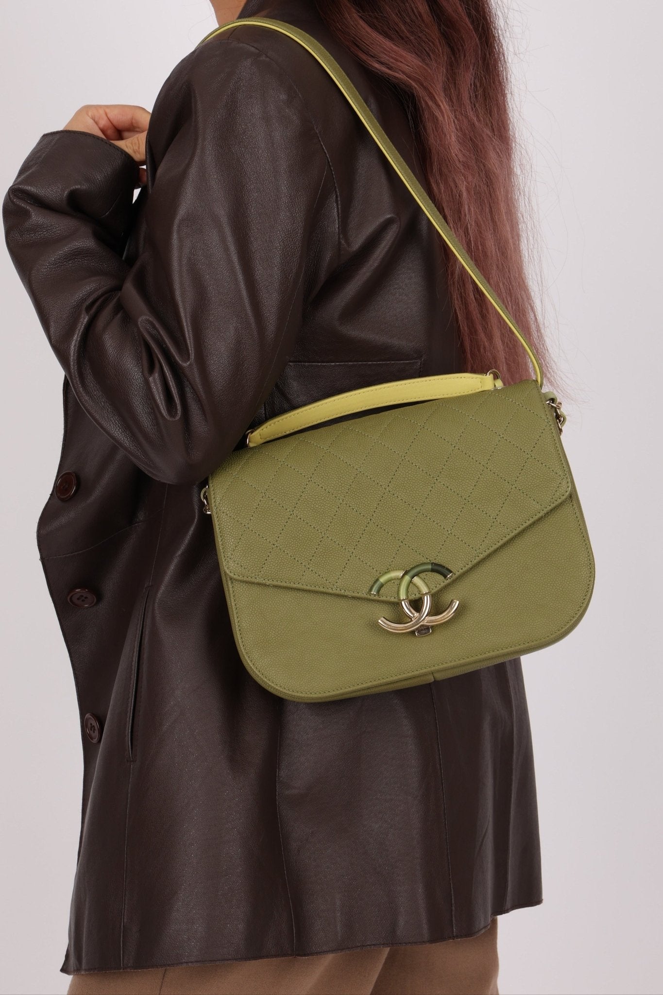 Rare Chanel 2017 Paris - Cuba Soft Caviar Medium Top Handle Flap - FashioNica