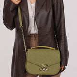 Rare Chanel 2017 Paris - Cuba Soft Caviar Medium Top Handle Flap - FashioNica