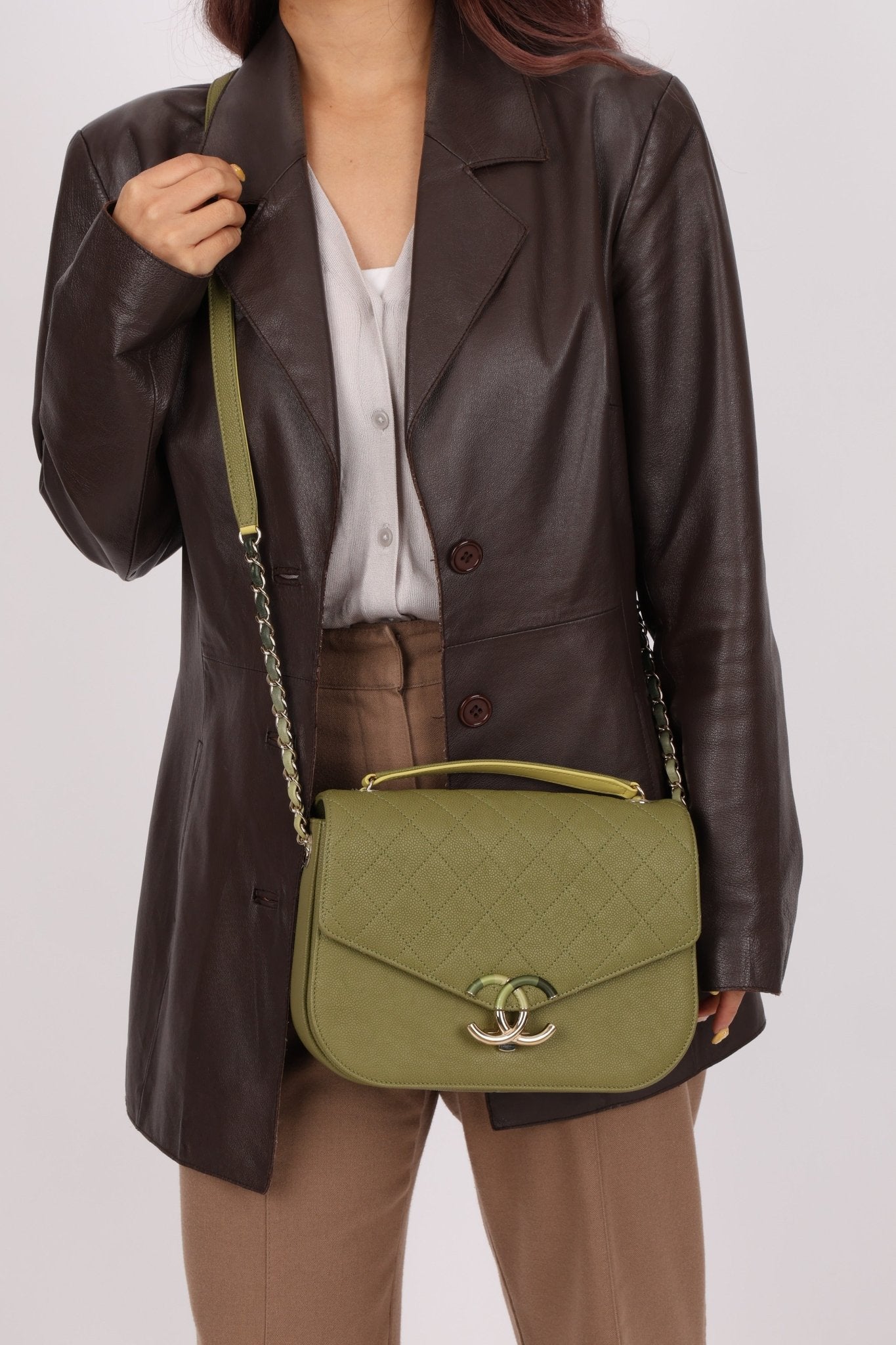 Rare Chanel 2017 Paris - Cuba Soft Caviar Medium Top Handle Flap - FashioNica