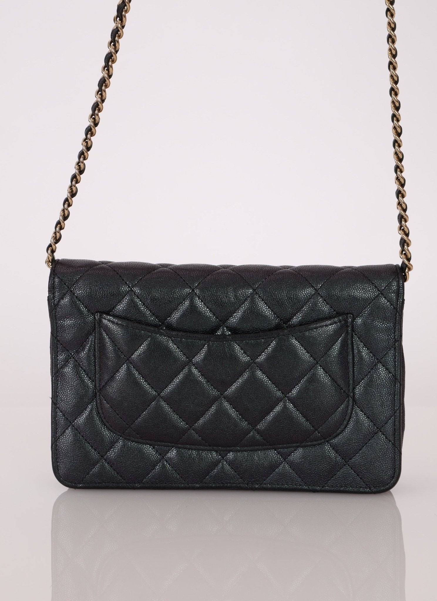 Rare Chanel 2019 Iridescent Caviar Wallet on Chain - FashioNica