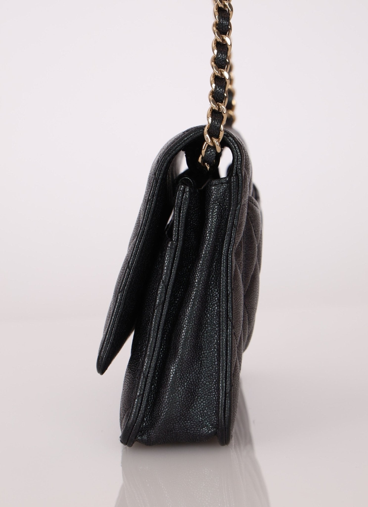 Rare Chanel 2019 Iridescent Caviar Wallet on Chain - FashioNica