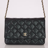 Rare Chanel 2019 Iridescent Caviar Wallet on Chain - FashioNica