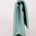 Rare Chanel 2020 Tiffany Blue Chain Stitched Wallet on Chain - FashioNica