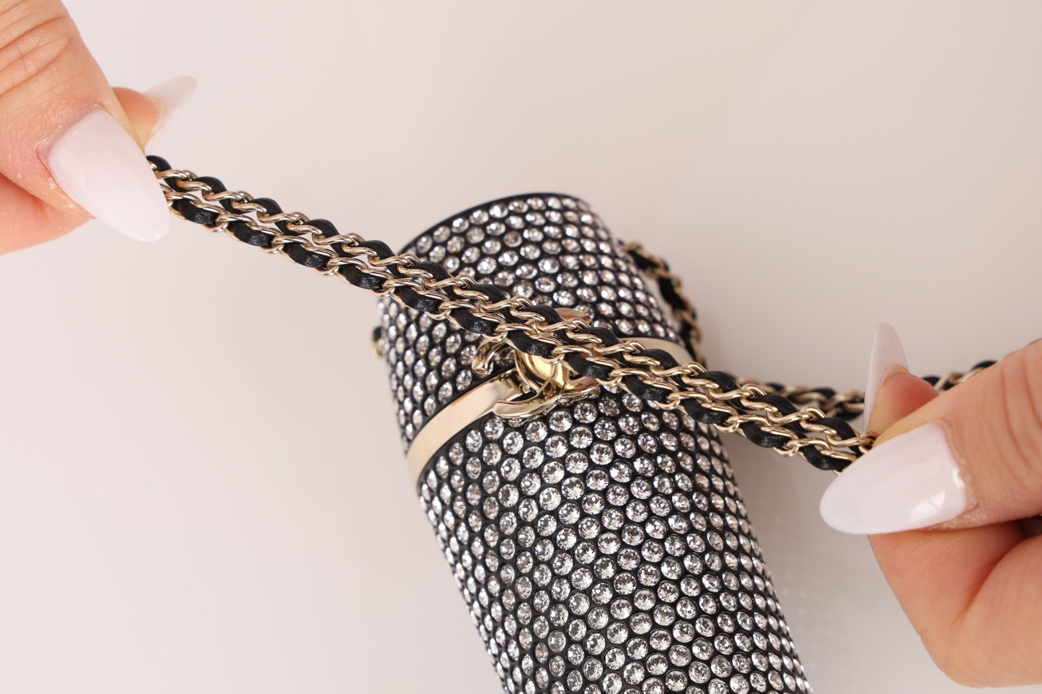 Rare Chanel 2021 Runway Strauss Lipstick Holder w/ Chain - FashioNica