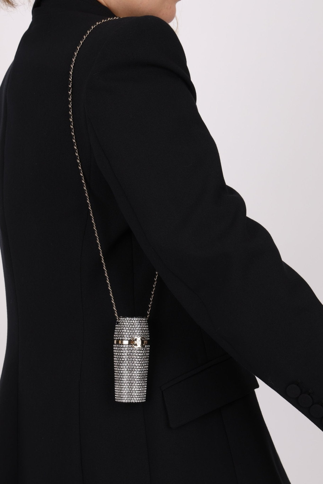 Rare Chanel 2021 Runway Strauss Lipstick Holder w/ Chain - FashioNica