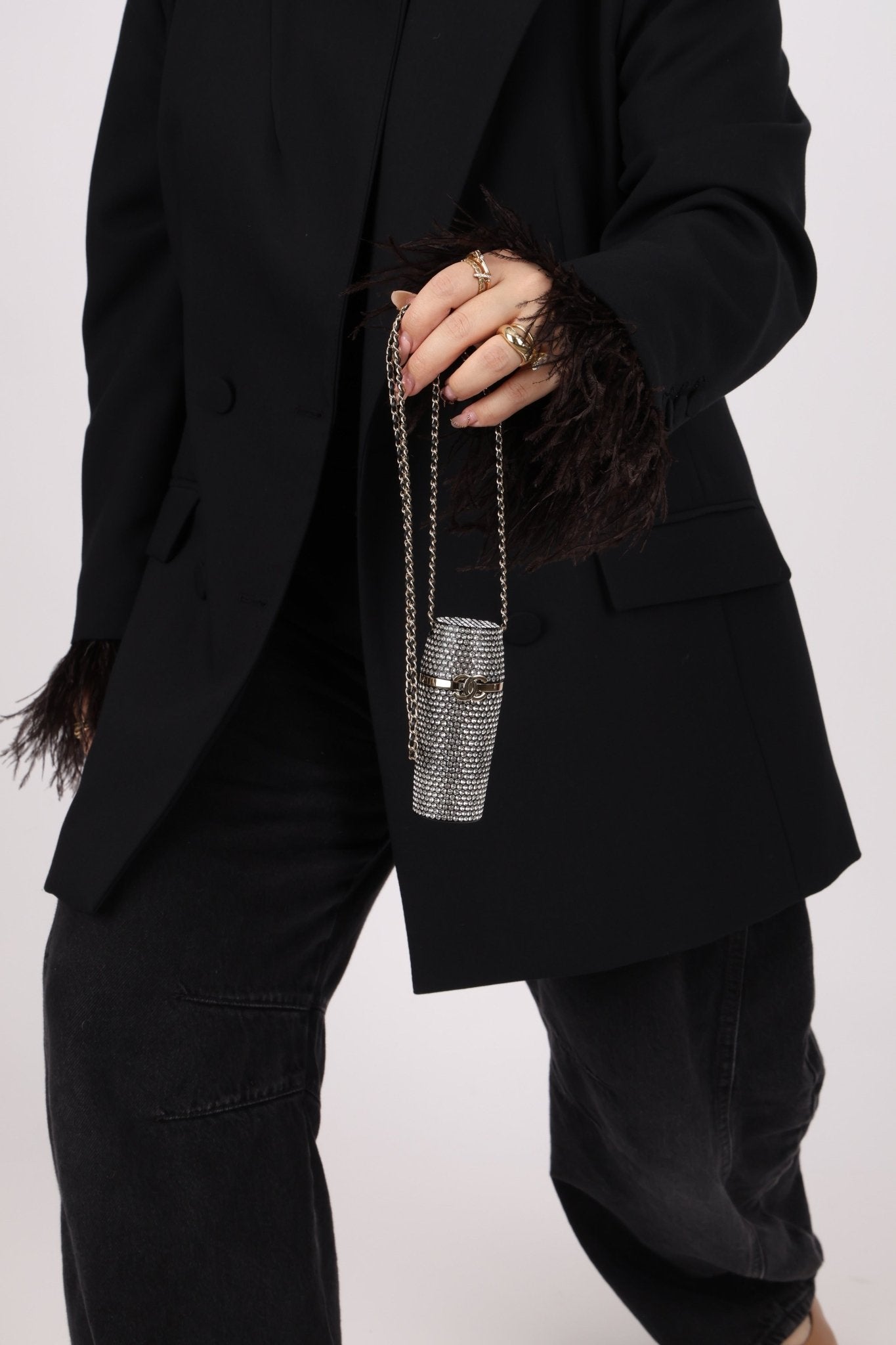 Rare Chanel 2021 Runway Strauss Lipstick Holder w/ Chain - FashioNica