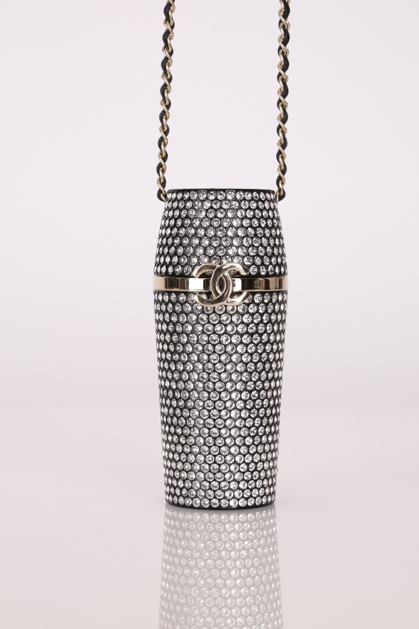 Rare Chanel 2021 Runway Strauss Lipstick Holder w/ Chain - FashioNica