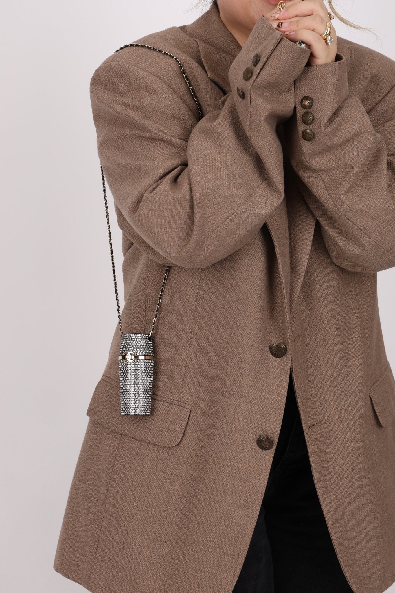 Rare Chanel 2021 Runway Strauss Lipstick Holder w/ Chain - FashioNica