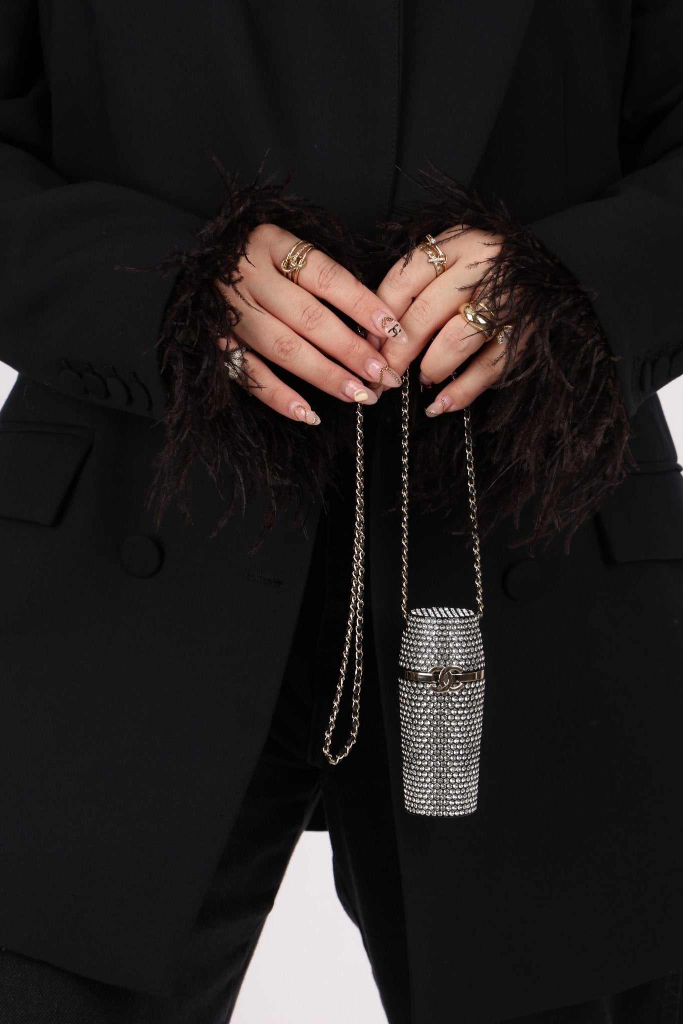 Rare Chanel 2021 Runway Strauss Lipstick Holder w/ Chain - FashioNica