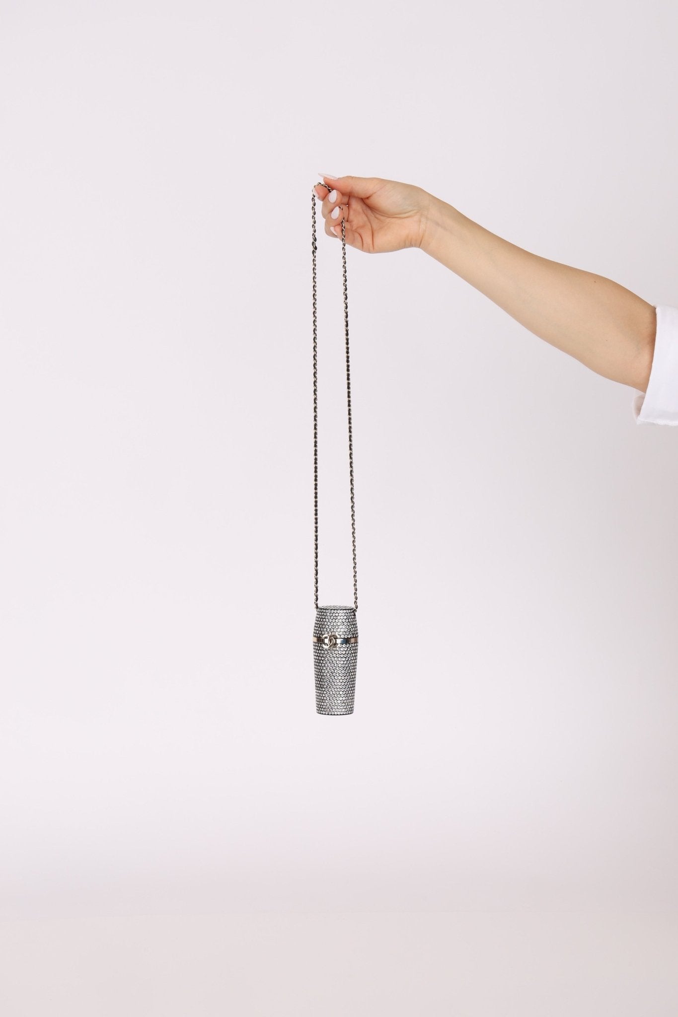 Rare Chanel 2021 Runway Strauss Lipstick Holder w/ Chain - FashioNica