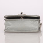 Rare Chanel 2022 Satin Silver Studded & Crystal Belt Bag - FashioNica