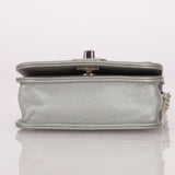 Rare Chanel 2022 Satin Silver Studded & Crystal Belt Bag - FashioNica