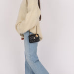 Rare Chanel 2023 Caviar Wallet on Chain with Chanel Classic Flap Charm - FashioNica