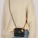 Rare Chanel 2023 Caviar Wallet on Chain with Chanel Classic Flap Charm - FashioNica