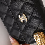 Rare Chanel 2023 Caviar Wallet on Chain with Chanel Classic Flap Charm - FashioNica