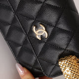 Rare Chanel 2023 Caviar Wallet on Chain with Chanel Classic Flap Charm - FashioNica
