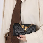 Rare Chanel 23A Lambskin Lion Charm Top Handle Wallet on Chain - FashioNica