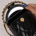 Rare Chanel Lambskin Double - Sided Top Handle Basket Vanity Crossbody - FashioNica