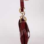Rare Dior 2000 Red Patent Medium Diorissimo Saddle Bag - FashioNica