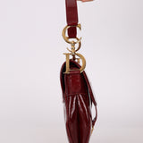 Rare Dior 2000 Red Patent Medium Diorissimo Saddle Bag - FashioNica