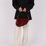 Rare Dior 2000 Red Patent Medium Diorissimo Saddle Bag - FashioNica