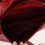 Rare Dior 2000 Red Patent Medium Diorissimo Saddle Bag - FashioNica