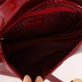 Rare Dior 2000 Red Patent Medium Diorissimo Saddle Bag - FashioNica