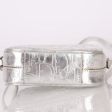 Rare Dior 2009 Diorissimo Leather Embossed Silver Crossbody - FashioNica