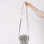 Rare Dior 2009 Diorissimo Leather Embossed Silver Crossbody - FashioNica