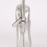 Rare Dior 2009 Diorissimo Leather Embossed Silver Crossbody - FashioNica