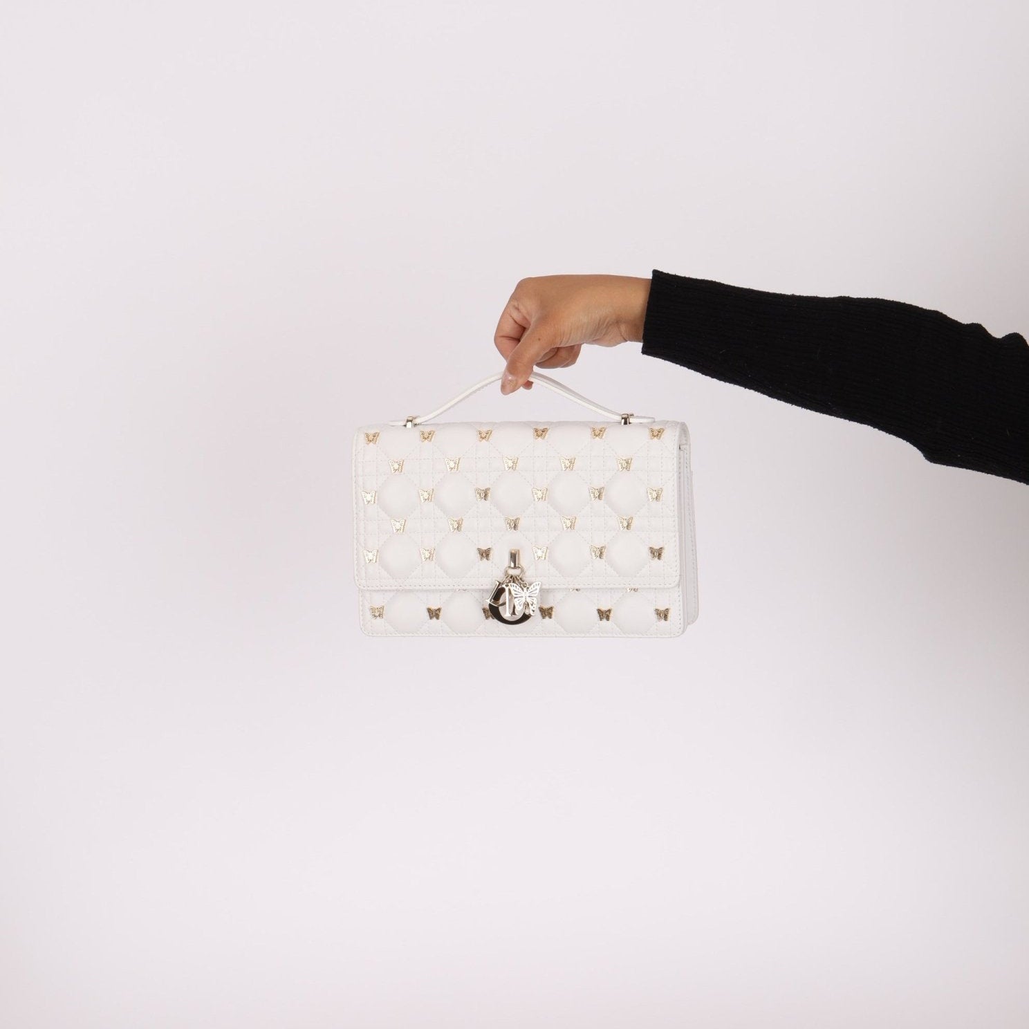 Rare Dior 2023 Cannage Miss Dior Top Handle Butterfly Bag - FashioNica