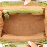 Rare Fendi Acid Green Metallic Adele Frame Bag - FashioNica