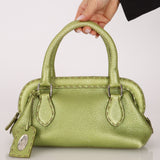 Rare Fendi Acid Green Metallic Adele Frame Bag - FashioNica
