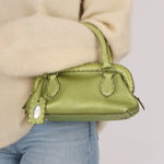 Rare Fendi Acid Green Metallic Adele Frame Bag - FashioNica