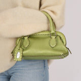 Rare Fendi Acid Green Metallic Adele Frame Bag - FashioNica