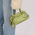 Rare Fendi Acid Green Metallic Adele Frame Bag - FashioNica