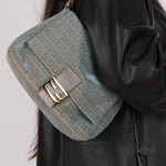Rare Fendi Iridescent Zucchino Forever Mama Baguette - FashioNica