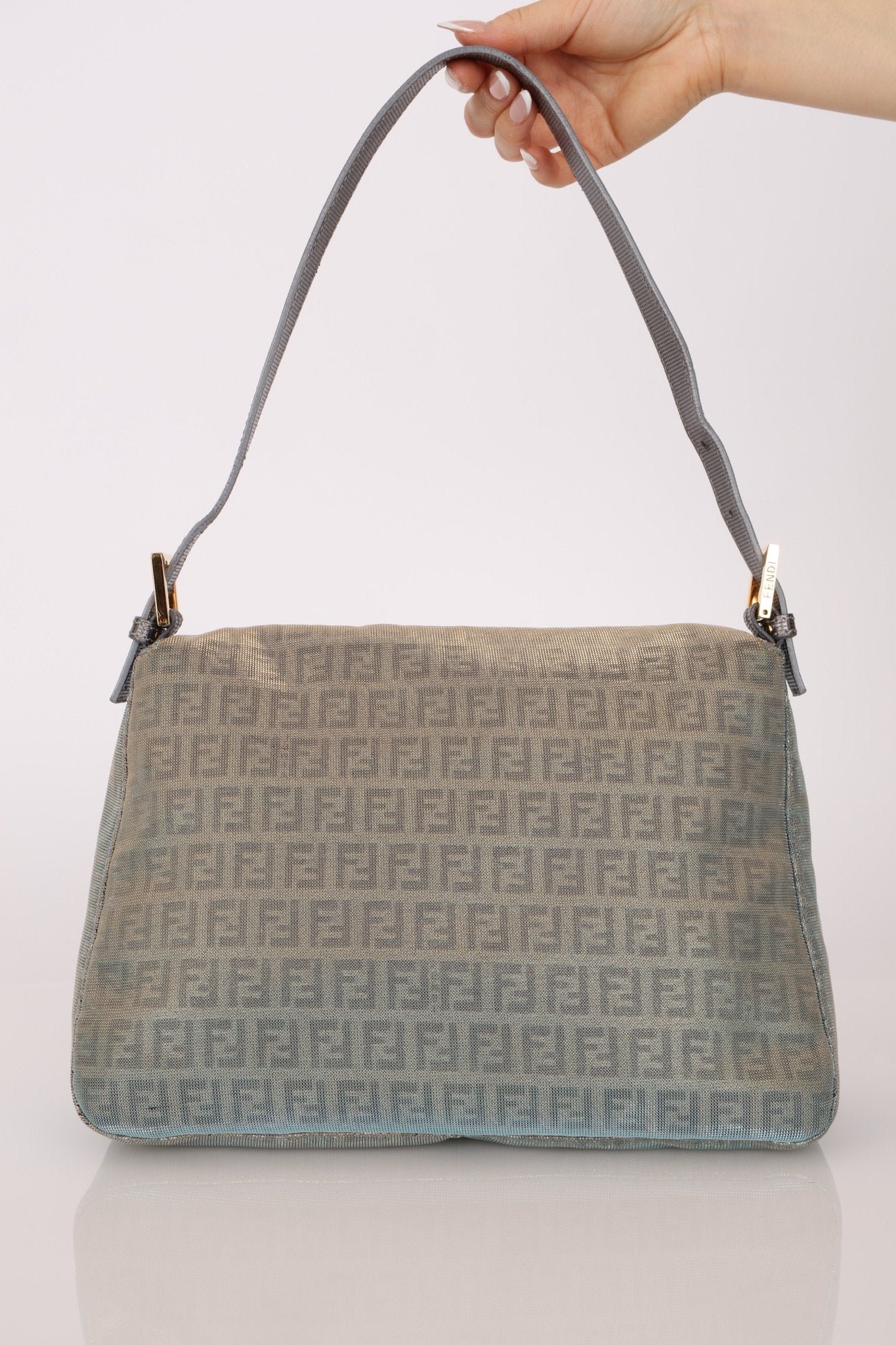 Rare Fendi Iridescent Zucchino Forever Mama Baguette - FashioNica