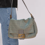 Rare Fendi Iridescent Zucchino Forever Mama Baguette - FashioNica