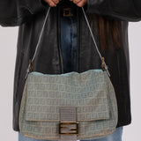Rare Fendi Iridescent Zucchino Forever Mama Baguette - FashioNica