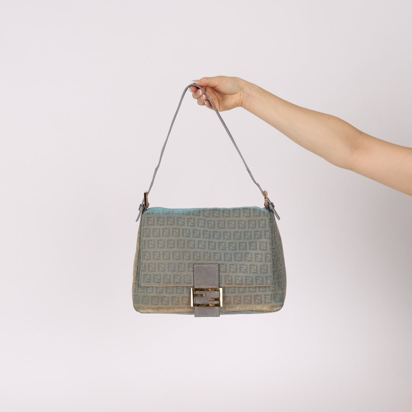 Rare Fendi Iridescent Zucchino Forever Mama Baguette - FashioNica