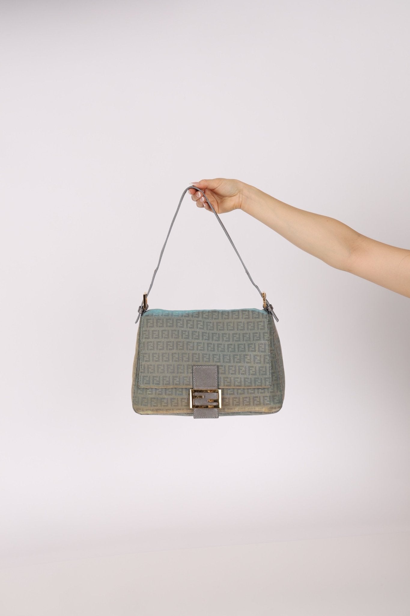Rare Fendi Iridescent Zucchino Forever Mama Baguette - FashioNica