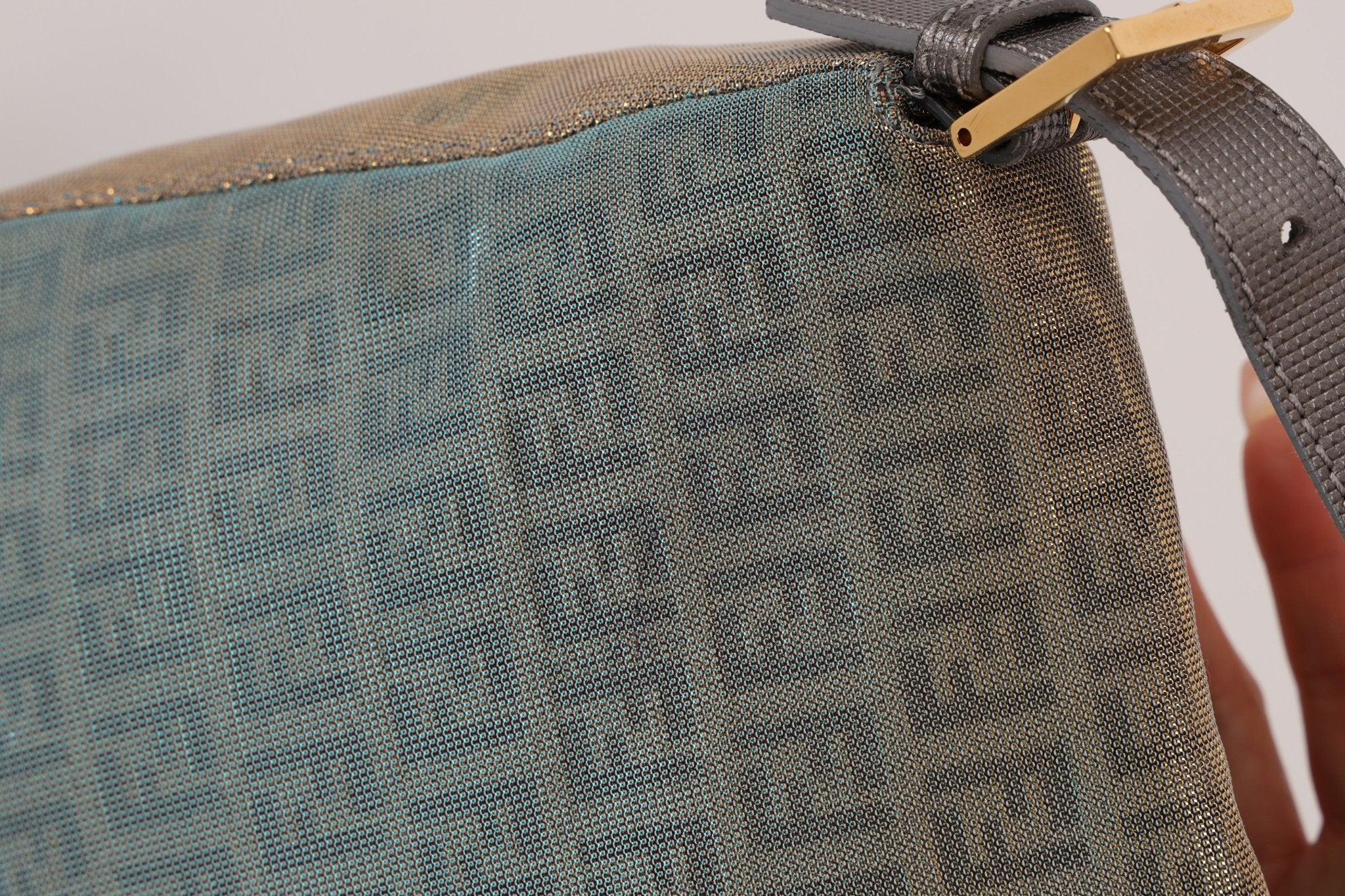 Rare Fendi Iridescent Zucchino Forever Mama Baguette - FashioNica