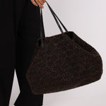 Rare Fendi Lizard Beaded Roll Tote - FashioNica