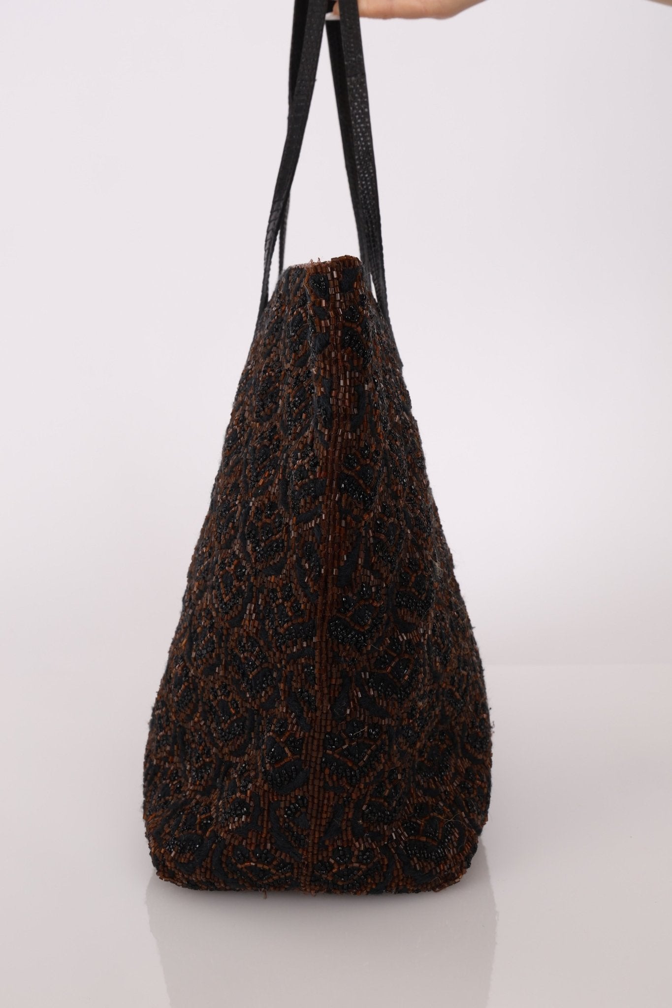 Rare Fendi Lizard Beaded Roll Tote - FashioNica