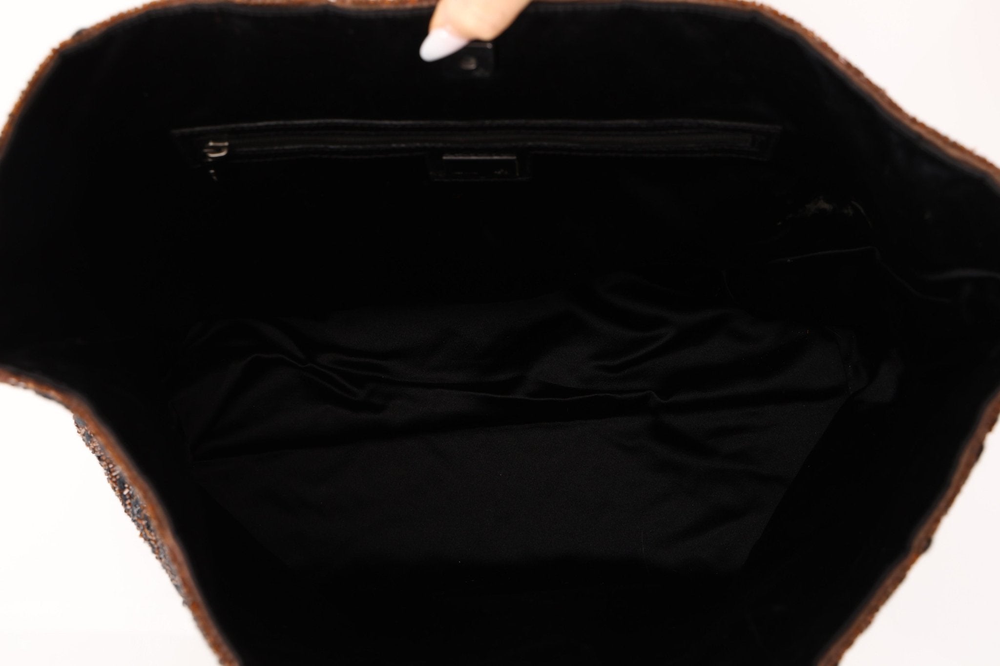 Rare Fendi Lizard Beaded Roll Tote - FashioNica