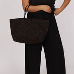 Rare Fendi Lizard Beaded Roll Tote - FashioNica