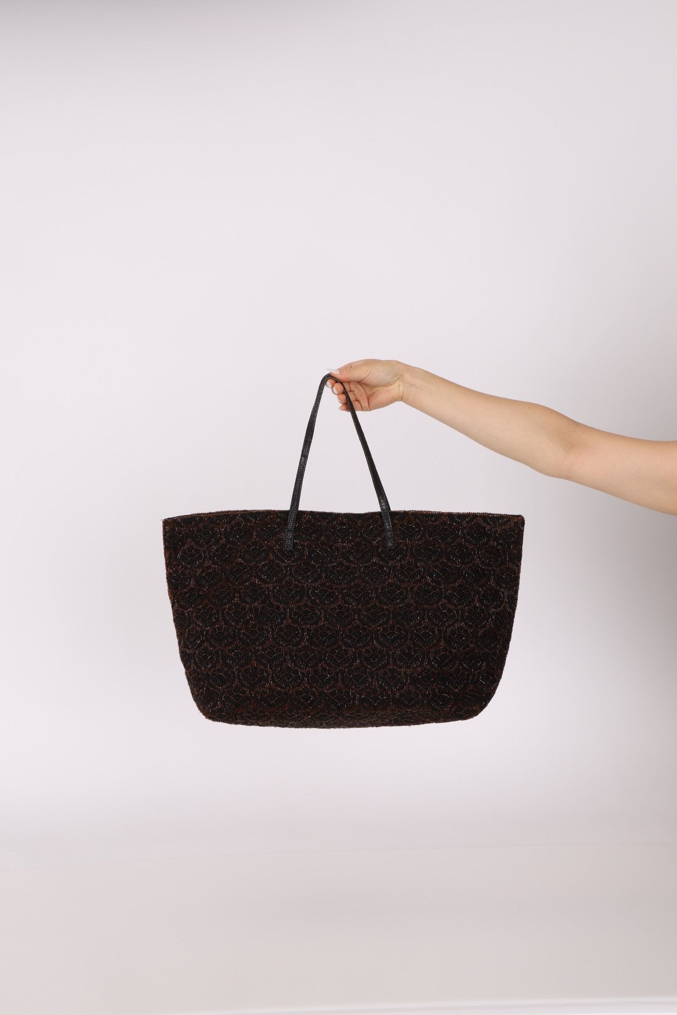 Rare Fendi Lizard Beaded Roll Tote - FashioNica
